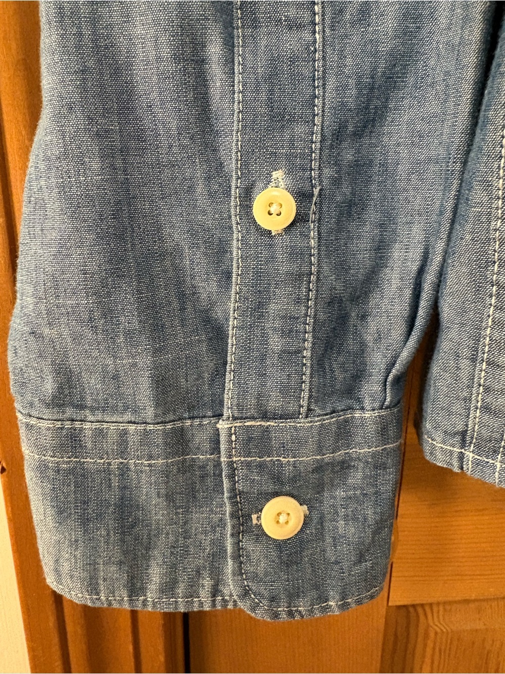 NWT Lucky Brand CoolMax Men's Light Blue Chambray Button-Down Shirt Size XXL - Picture 9 of 12